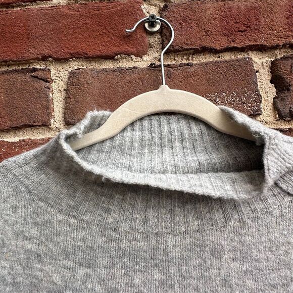 Ann Taylor LOFT outlet Poncho sweater mock neck gray XS/S  NEW - Picture 2 of 9